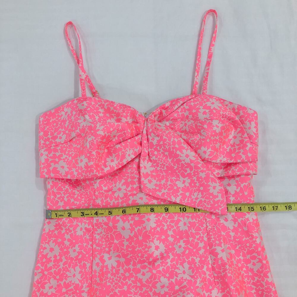Lilly Pulitzer Sutton Skirted Romper Roxie Pink Baby Blues Jacquard - Picture 8 of 12
